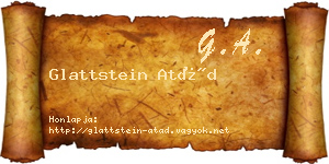 Glattstein Atád névjegykártya